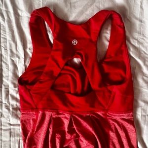 Red lululemon tank top size 4